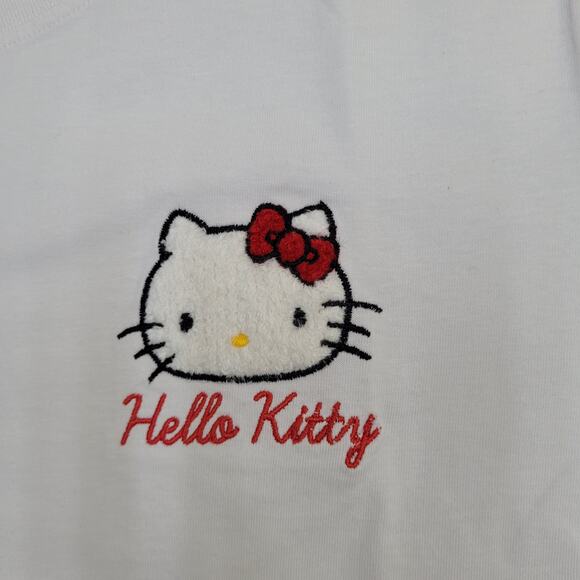 Hello-Kitty Shirt Womens Large 20x26 Sanrio Chenille-Embroidered - Picture 12 of 15